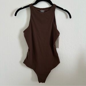 SKIMS Fits Everbody High Neck Bodysuit in Cocoa size Small